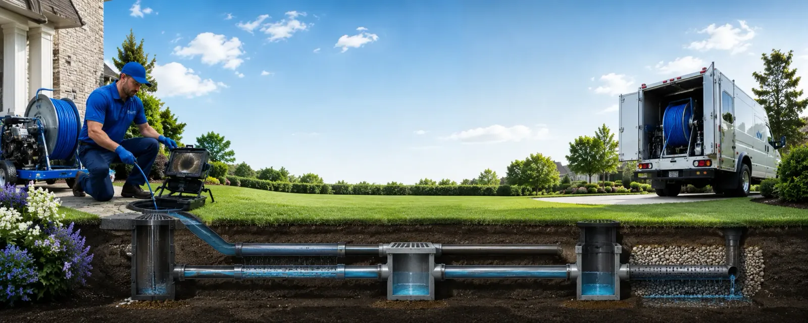Outdoor drain cleaning information for Old Glory, TX